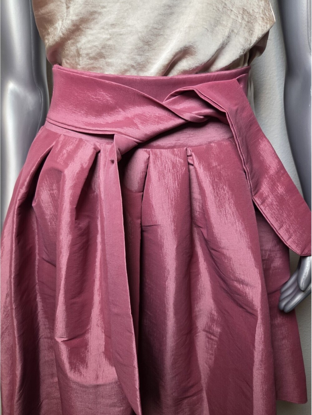 Boutique 5IVE Holiday High Low Hem Asymmetric Tie Sash Midi Skirt M - Picture 8 of 8